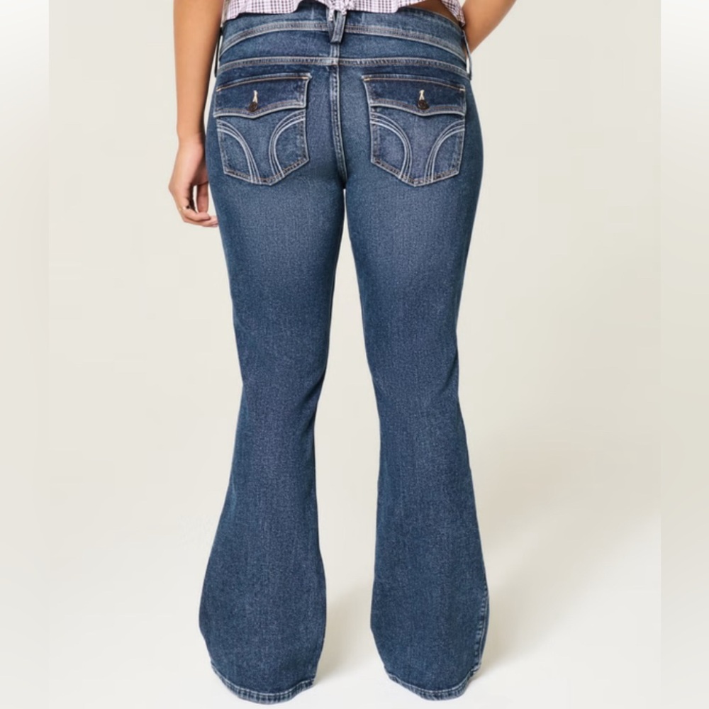 Hollister Y2K Low Rise Bootcut Dark Wash Jeans Size 12 Long/Tall
